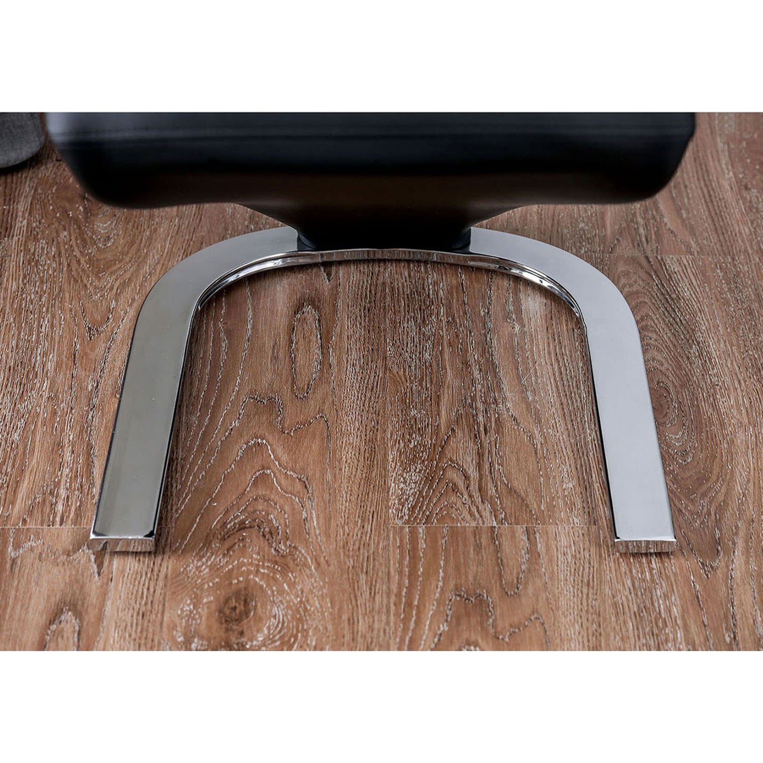 Set Of 2 Paddedside Chairs In Black And Chrome Finish Solid Black Dining Room Dining Chairs Metal