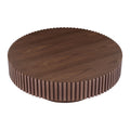 39.37'' Round Mdf Coffee Table Mid Century Modern Coffee Table Unique Coffee Table For Living Room Furniture, Tea Table Walnut Walnut Primary Living Space Modern Mdf