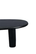 51'' Tapered Tabletop Coffee Table Black Antique Black Primary Living Space Open Storage Oval Mdf