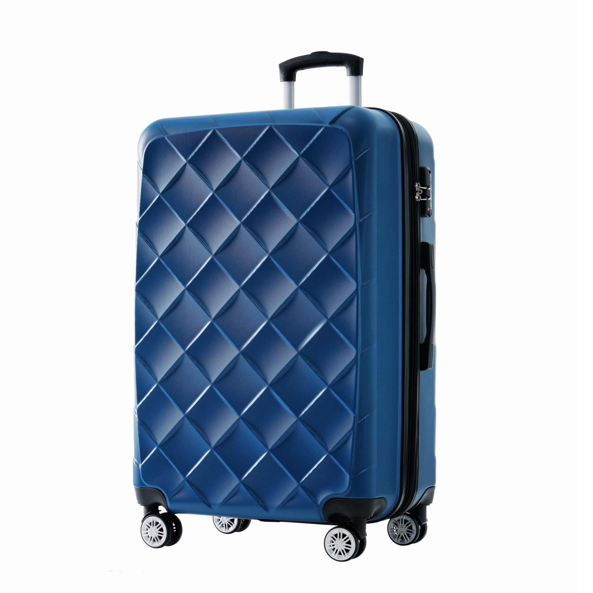 3 Piece Luggage Set Suitcase Set, ABS Hard Shell blue-abs