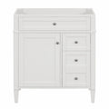 30'' Bathroom Vanity Without Top Sink, Modern Bathroom Storage Cabinet With 2 Drawers And A Tip Out Drawer Not Include Basin 3 White 1 2 Adjustable Shelves Bathroom Freestanding Solid Wood Mdf Painted