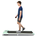 2 In 1 Under Desk Electric Treadmill 2.5Hp, Remote Control, Display, Walking Jogging Running Machine Fitness Equipment For Home Gym Office Green Metal