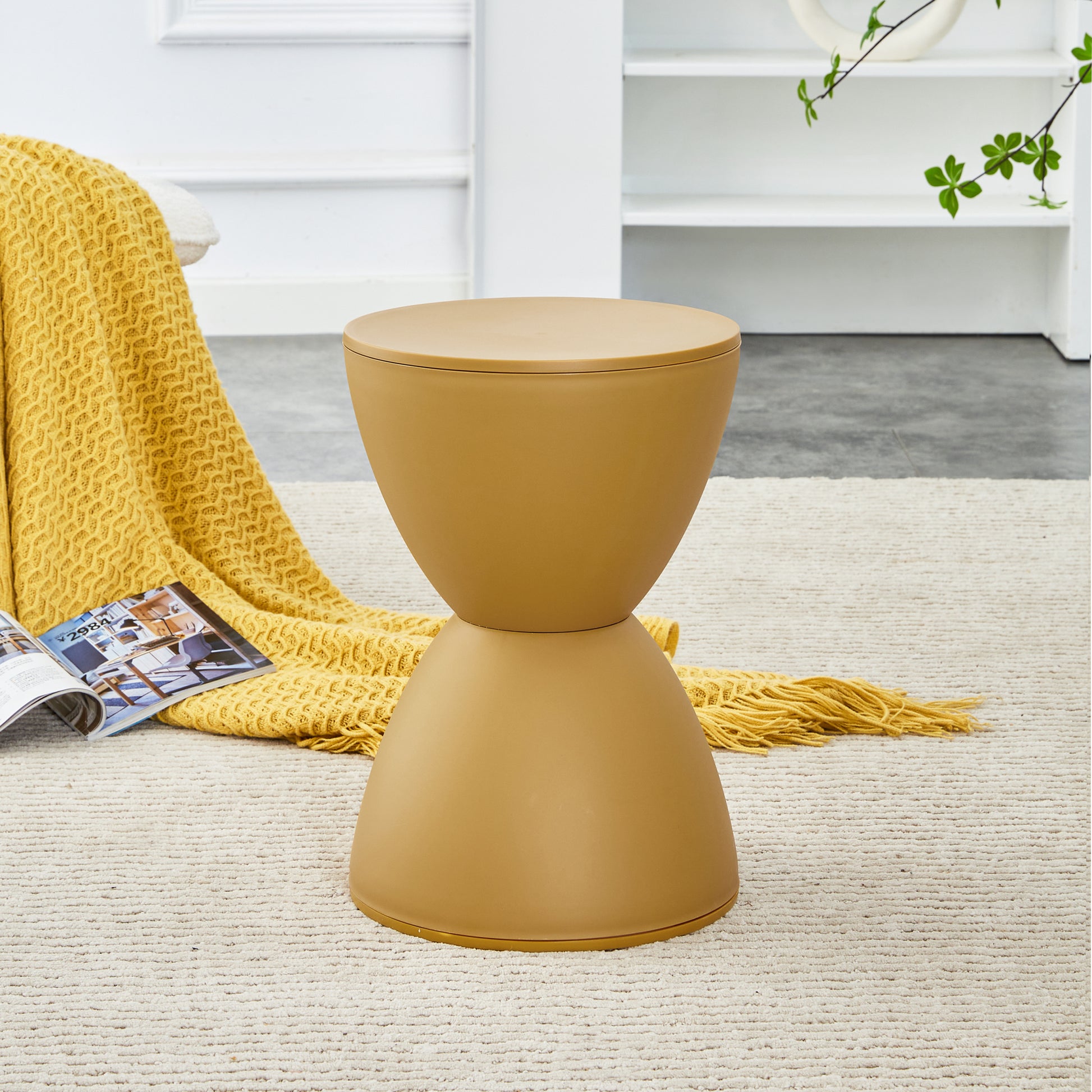 Price Stool Musturd Plastic Stylish Yellow Side Table Yellow Plastic