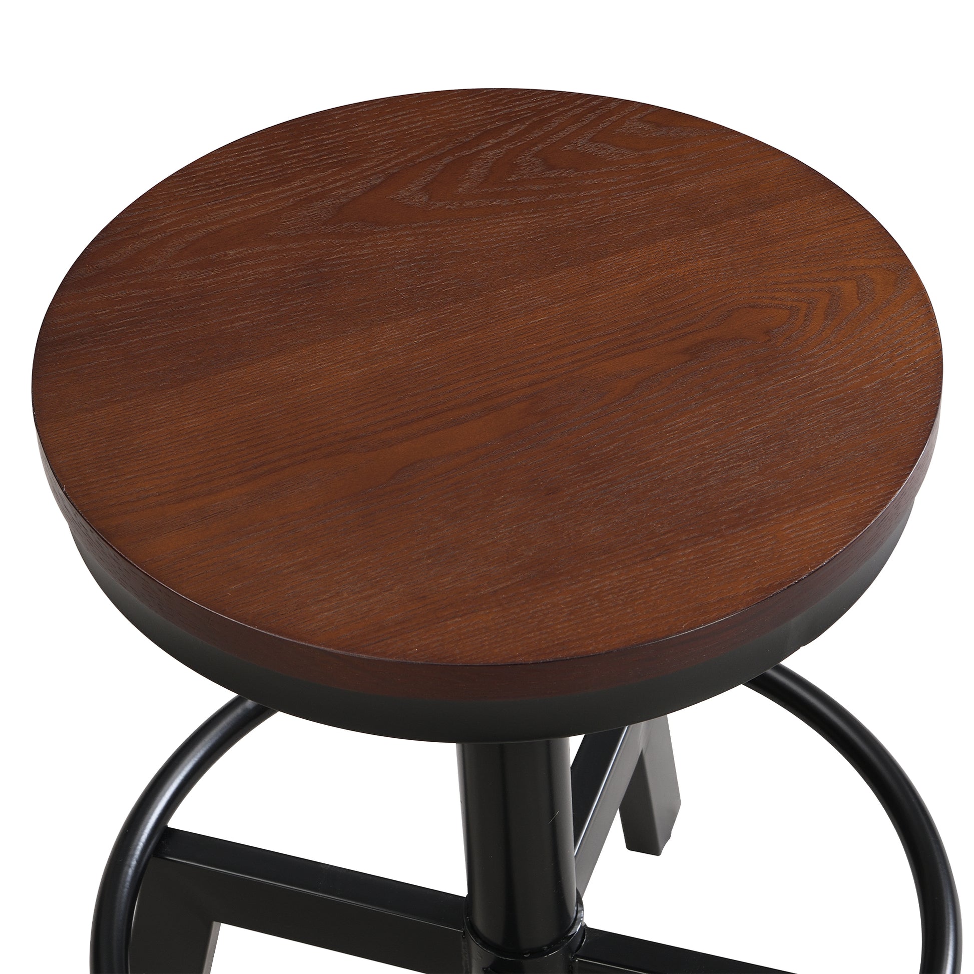 5 Piece Dining Table Set, 59" Wooden Sofa Side Table With Stabilizing Base, Rustic Brown Industrial Adjustable Height Chairs, Modern Bar Table And Chairs For Living Room, Dining Room, And Space Saving Metal Espresso Wood Classic Rectangular Solid Wood