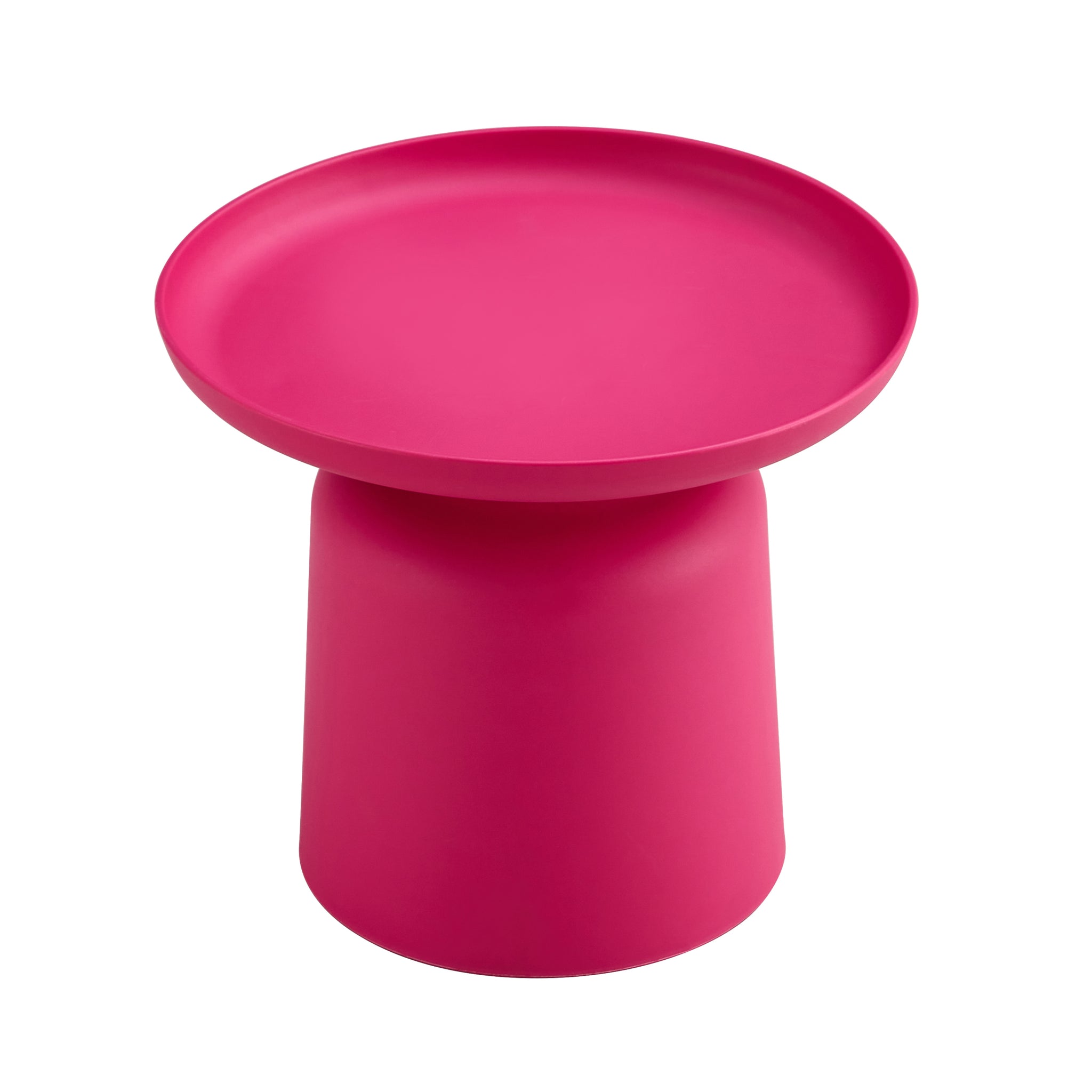 Magenta Fashion Stylish And Versatile Plastic Round Side Table Indoor Outdoor Use Light Brick Red Plastic