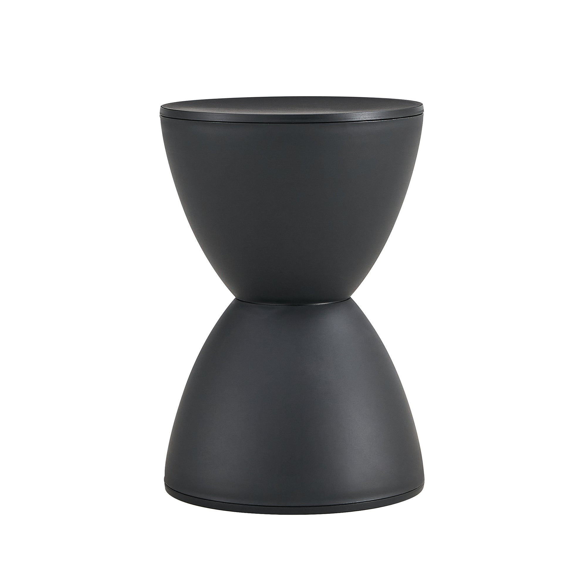 Black Prince Stool Side Table Used For Indoor And Outdoor Black Plastic