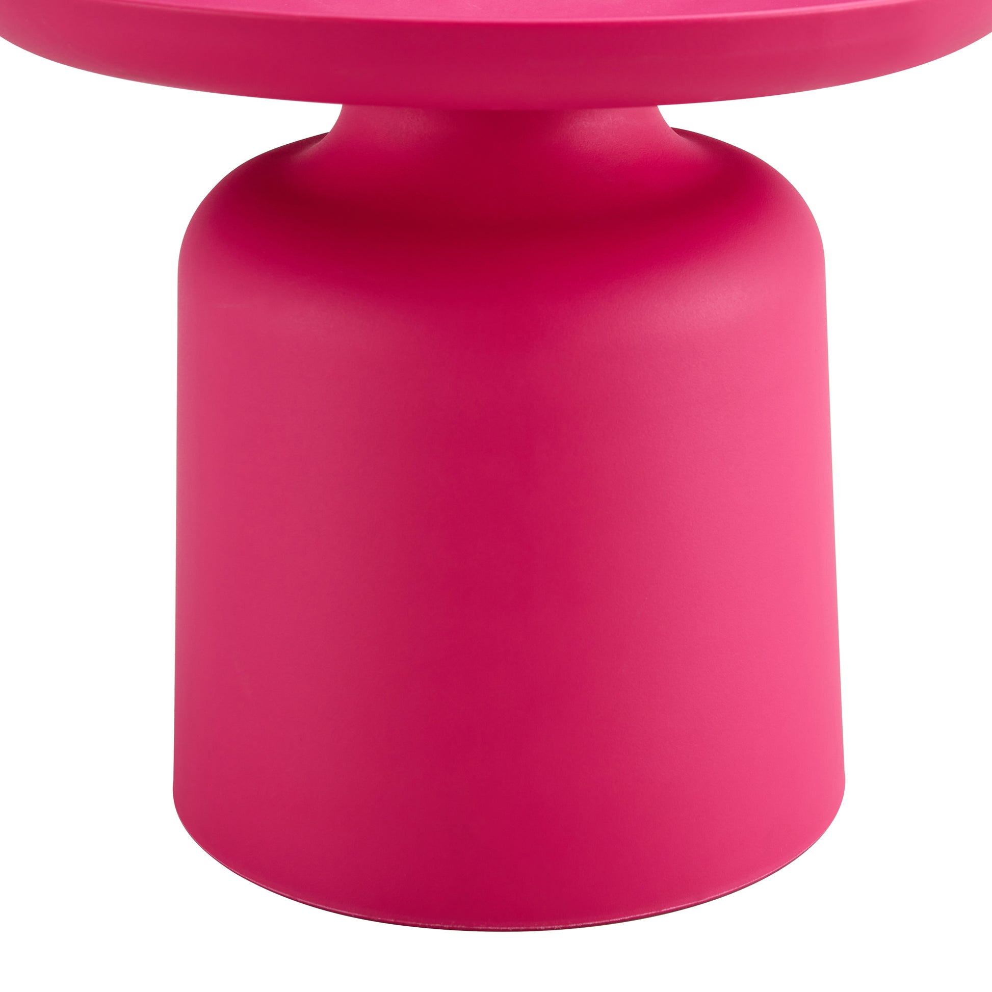 Magenta Fashion Stylish And Versatile Plastic Round Side Table Indoor Outdoor Use Light Brick Red Plastic