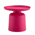 Magenta Fashion Stylish And Versatile Plastic Round Side Table Indoor Outdoor Use Light Brick Red Plastic