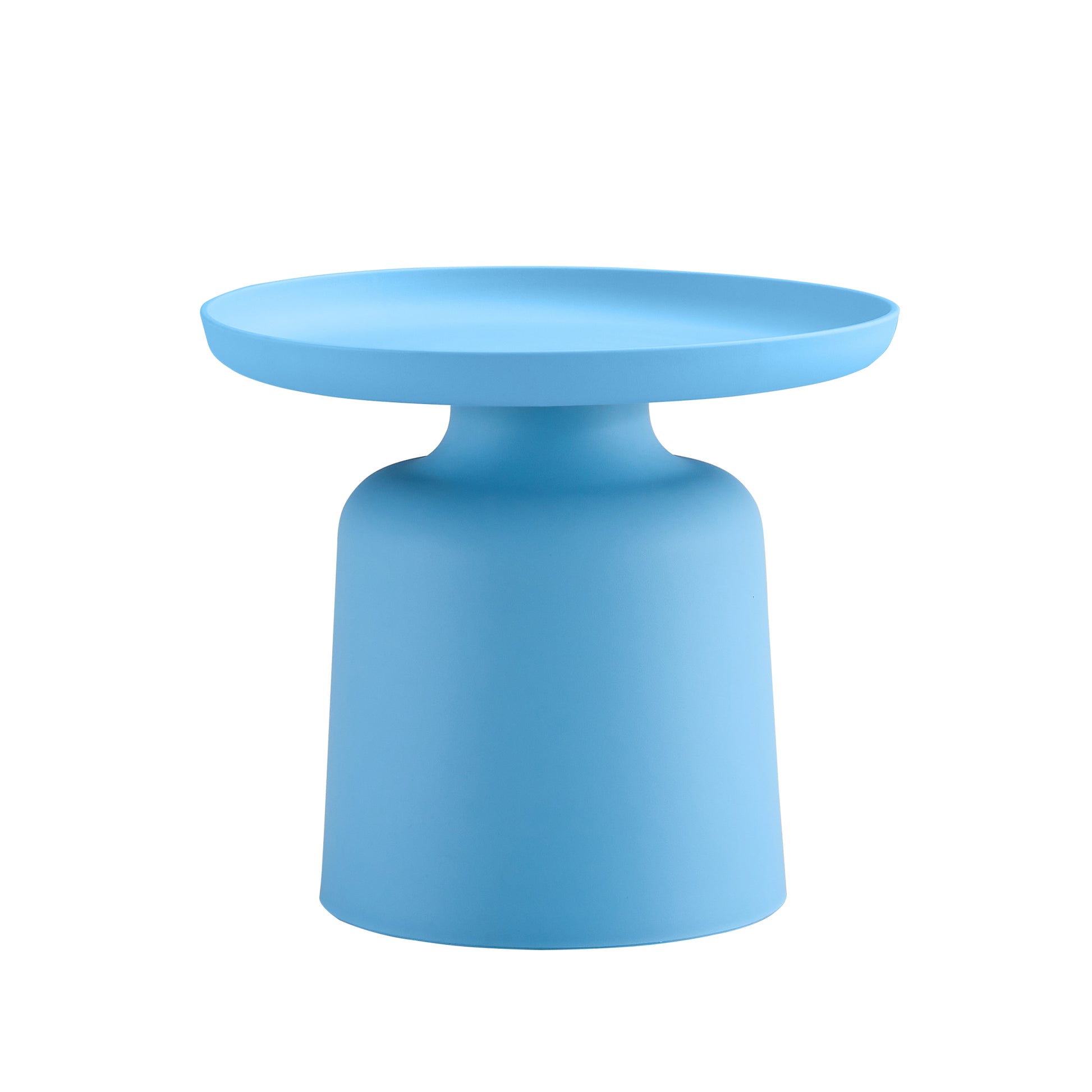 Light Blue Plastic Side Table Stylish And Versatile Plastic Round Side Table Lake Blue Plastic