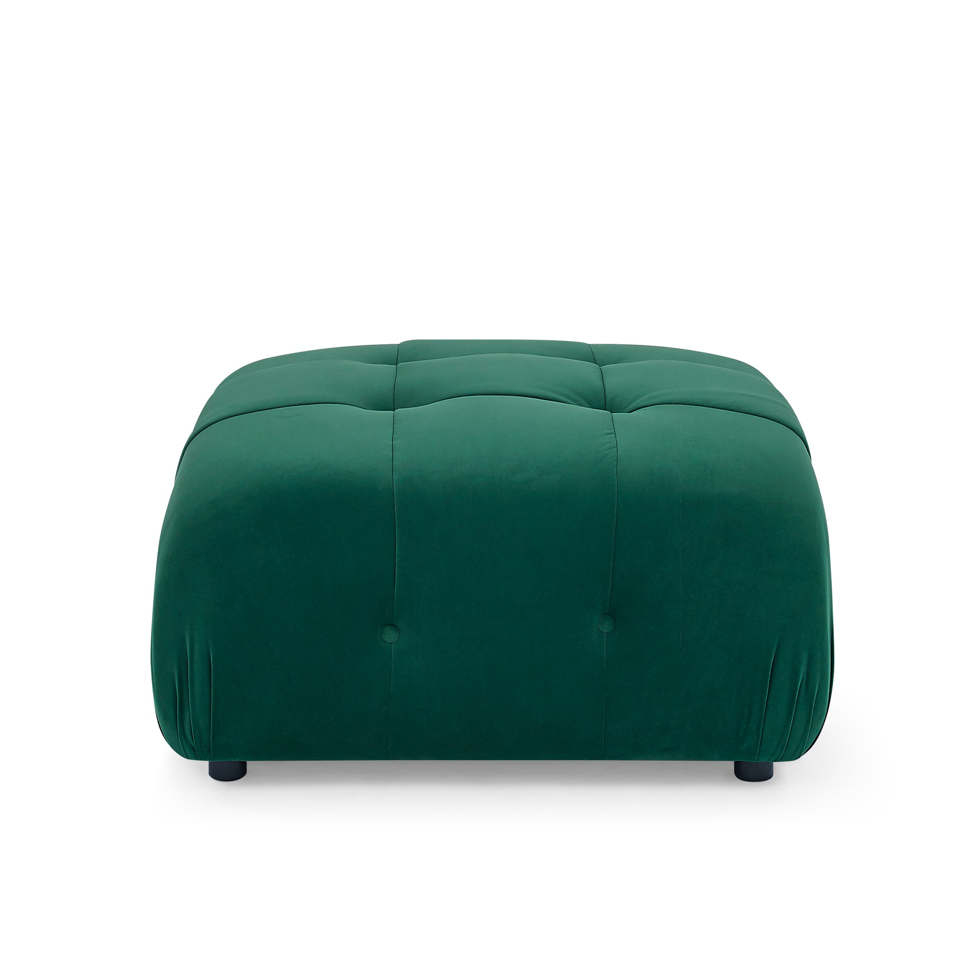 Modular Sectional Sofa Couch, Modern L Shaped Cloud Couch With Reversible Ottoman Convertible Button Tufted Velvet Fabric Couches For Living Room, Diy Combination,Green Green Velvet 4 Seat