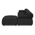 Modular Sectional Sofa Couch, Modern L Shaped Cloud Couch With Reversible Ottoman Convertible Button Tufted Velvet Fabric Couches For Living Room, Diy Combination,Black Black Velvet 4 Seat
