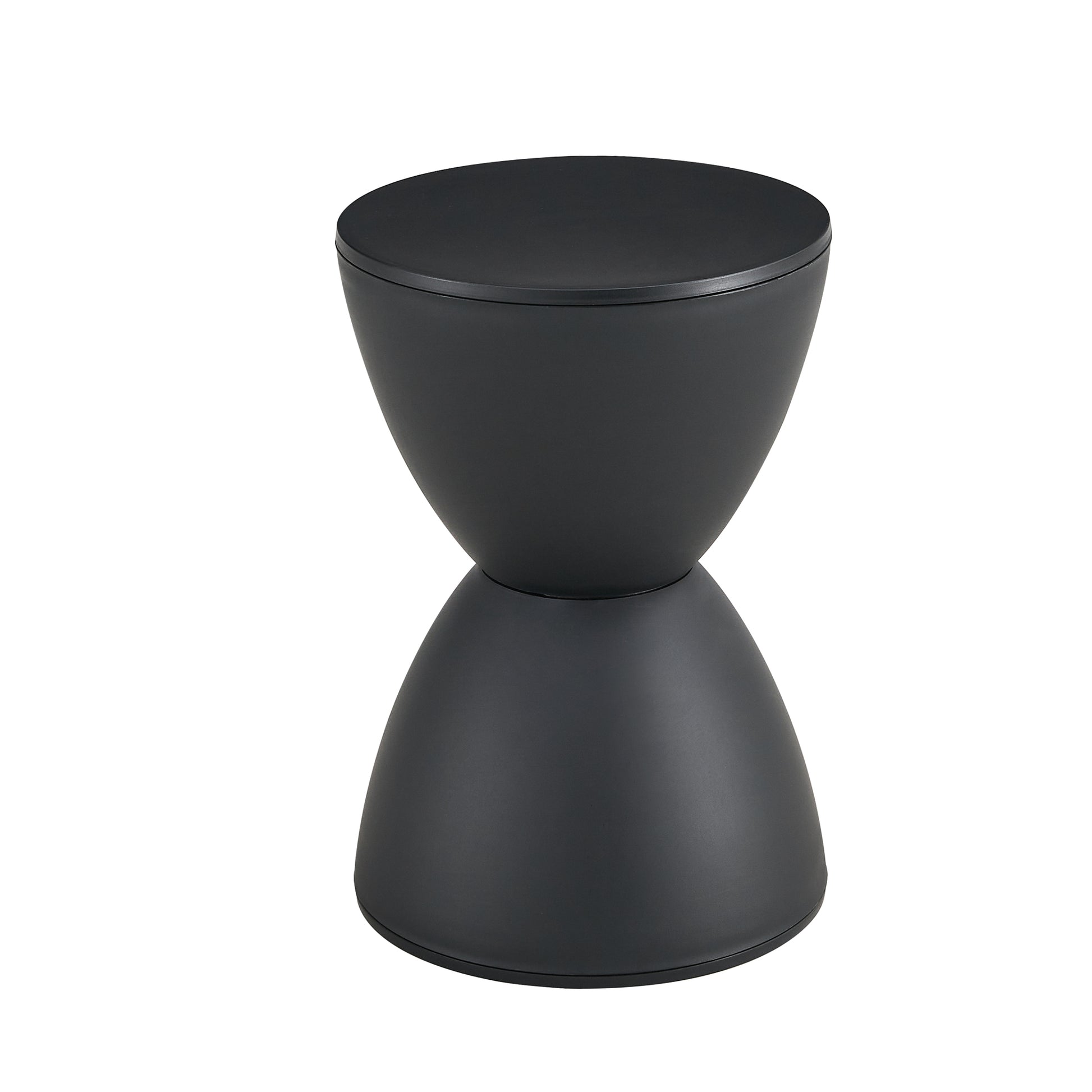 Black Prince Stool Side Table Used For Indoor And Outdoor Black Plastic