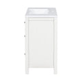 36''Bathroom Vanity With Undermount Sink,Modern Bathroom Storage Cabinet With 2 Drawers And 2 Cabinets,Solid Wood Frame Bathroom Cabinet 2 White 2 2 Adjustable Shelves Bathroom Freestanding Solid Wood Mdf Resin Painted