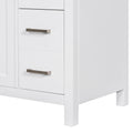 36 Inch Modern Bathroom Vanity Cabinet With Multifunctional Storage Space 5 Drawers And 1 Door White Solid Wood Mdf Resin