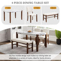 4 Piece Modern Dining Furniture Set, 4 Person Space Saving Dinette For Kitchen, 46