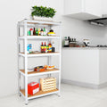 5 Tier Laminated White Metal Shelving Unit Adjustable Garage Storage Utility Rack Heavy Duty Shelves Organization Multipurpose Shelf Warehouse Basement Pantry 29