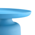 Light Blue Plastic Side Table Stylish And Versatile Plastic Round Side Table Lake Blue Plastic