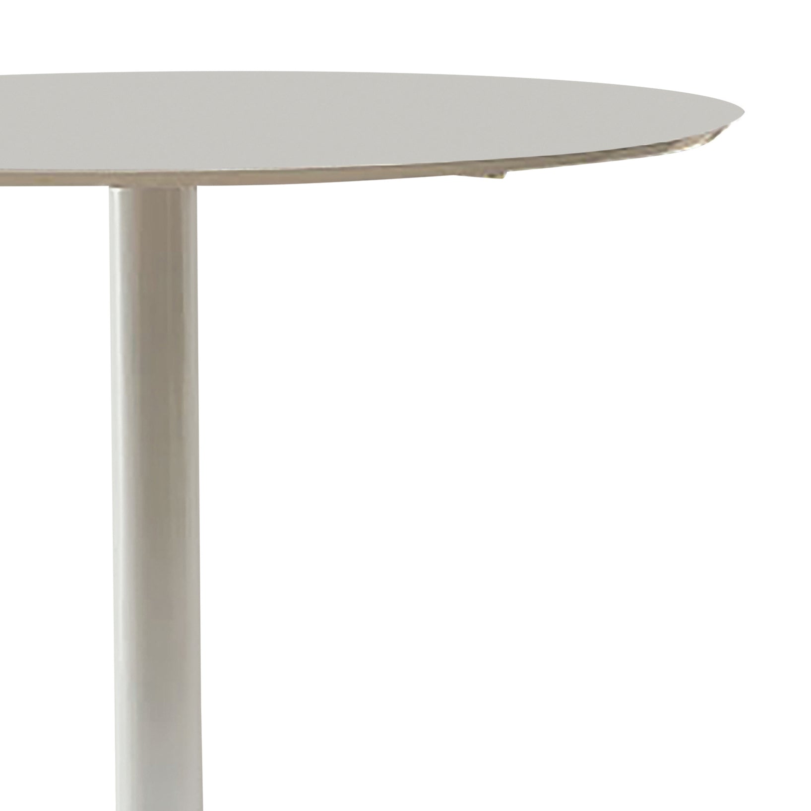 White Dining Table With Metal Base White Seats 4 Dining Room Mid Century Modern Round Kitchen & Dining Tables Powder Coated Metal Pedestal