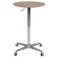 Movable Adjustable Bar Table Pub Table 360 Swivel Counter Bar Height Aluminum Star Base Movable For Stand Desk Bistro Table Dining Room Home Kitchen Table Natural Wood Aluminium Alloy