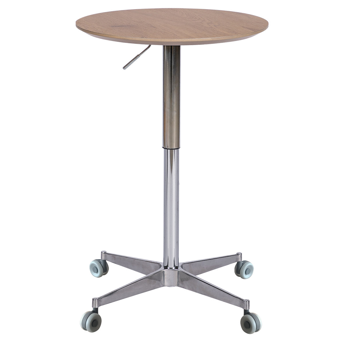Movable Adjustable Bar Table Pub Table 360 Swivel Counter Bar Height Aluminum Star Base Movable For Stand Desk Bistro Table Dining Room Home Kitchen Table Natural Wood Aluminium Alloy