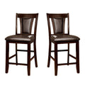 Set Of 2 Padded Espressocounter Height Chairs In Dark Cherry Finish Solid Cherry Dining Room Dining Chairs Wood