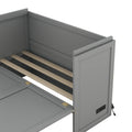 Full Size Murphy Bed With Usb Port And A Large Drawer, Gray Gray Solid Wood Mdf