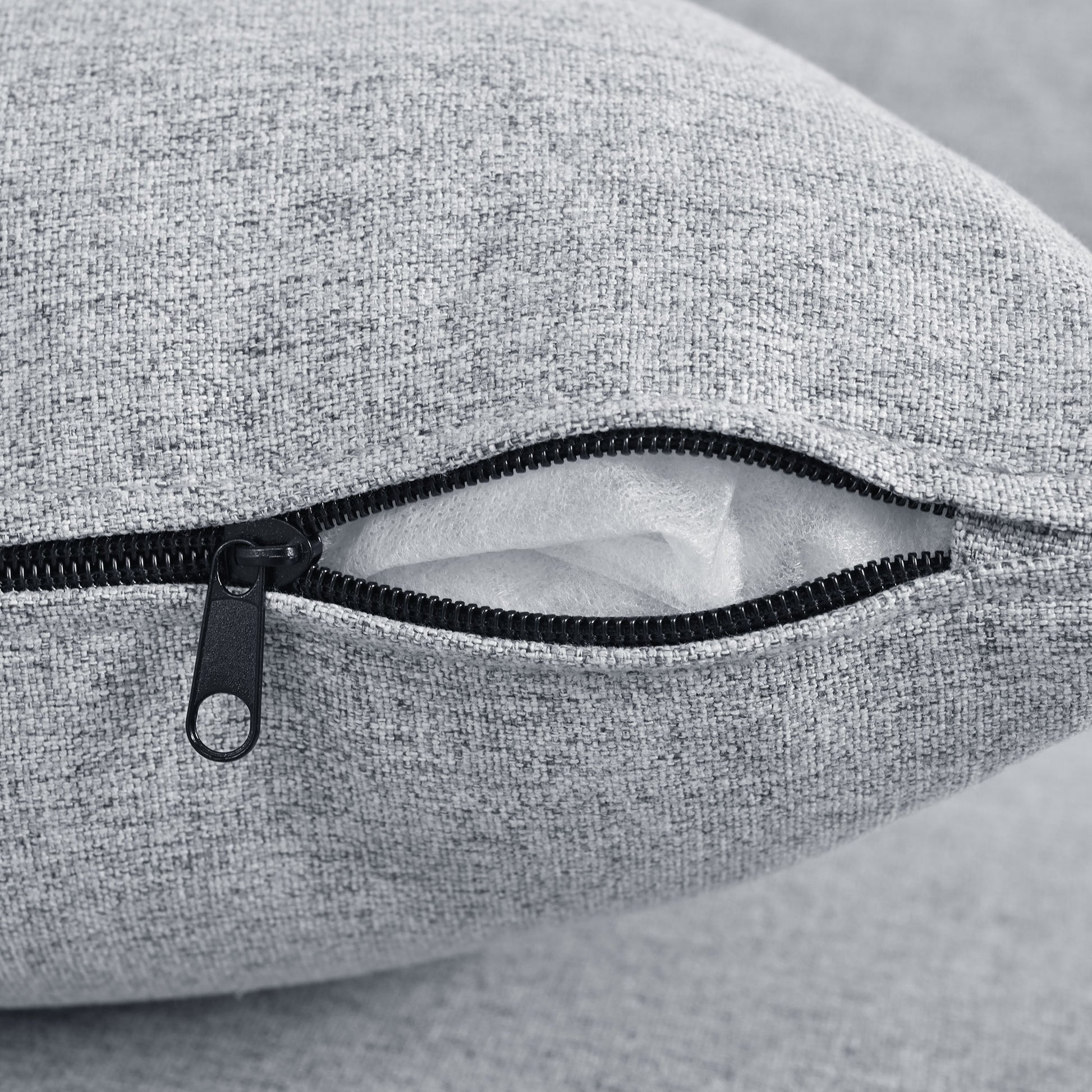 Modern Large U Shape Sectional Sofa, 2 Large Chaise With Removable Ottomans For Living Room Grey Polyester Primary Living Space Pillow Back American Design Polyester 6 Seat