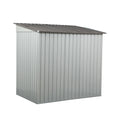 4 X 6 Ft Outdoor Storage Shed, Patio Steel Metal Shed W Lockable Sliding Doors, Vents, House For Backyard Garden Patio Lawn White Metal