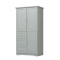 Tall and Wide Storage Cabinet with Doors for Bathroom grey-mdf