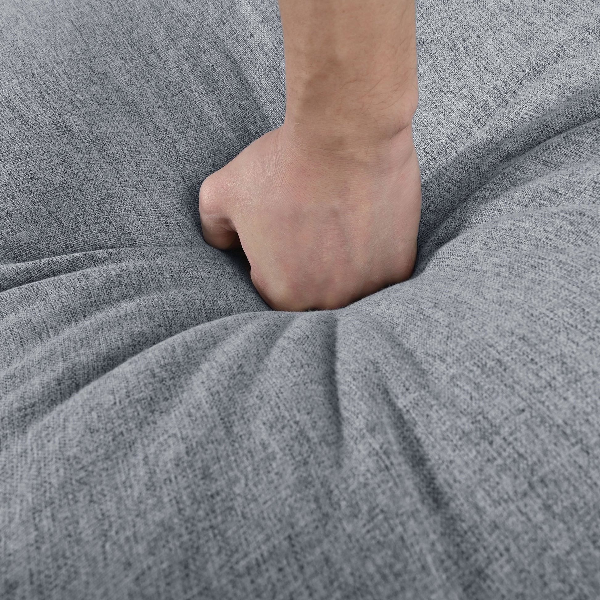 Modern Large U Shape Sectional Sofa, 2 Large Chaise With Removable Ottomans For Living Room Grey Polyester Primary Living Space Pillow Back American Design Polyester 6 Seat