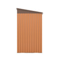 4.2 X 9.1 Ft Outdoor Storage Shed, Metal Tool Shed With Lockable Doors Vents, Utility Garden Shed For Patio Lawn Backyard,Brown Brown Metal