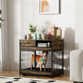 Furniture Dog Cage Crate With Double Doors ,Rustic Brown,31.5