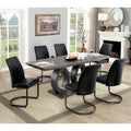 Set Of 2 Padded Blackside Chairs In Dark Gray And Black Finish Solid Black Dining Room Dining Chairs Faux Leather