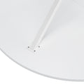 47.24'' Modern Cross Leg Round Dining Table, White Top Occasional Table, Two Piece Removable Top, Matte Finish Iron Legs White Mdf Metal
