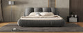 Queen Size Luxury Upholstered Bed With Thick Headboard, Velvet Queen Bed With Oversized Padded Backrest, Gray Expect Arrival Date 2024 4 2 Queen Gray Velvet