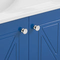 Bathroom Vanity Blue Solid Wood Mdf