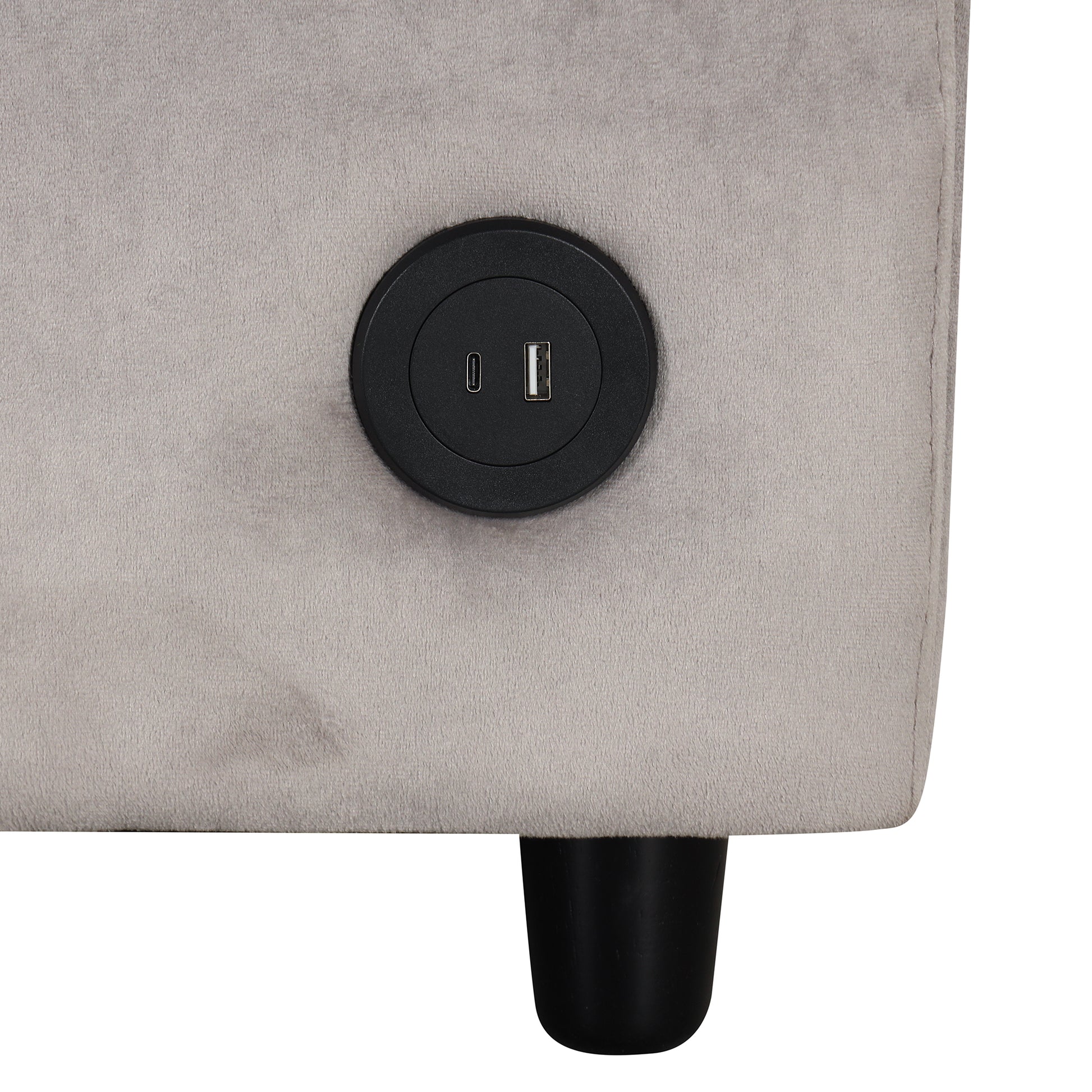 57.4" Pull Out Sofa Bed,Sleeper Sofa Bed With Premium Twin Size Mattress Pad,2 In 1 Pull Out Couch Bed With Two Usb Ports For Living Room,Small Apartment, Light Gray Old Sku:Wf296899 Light Gray Foam Velvet