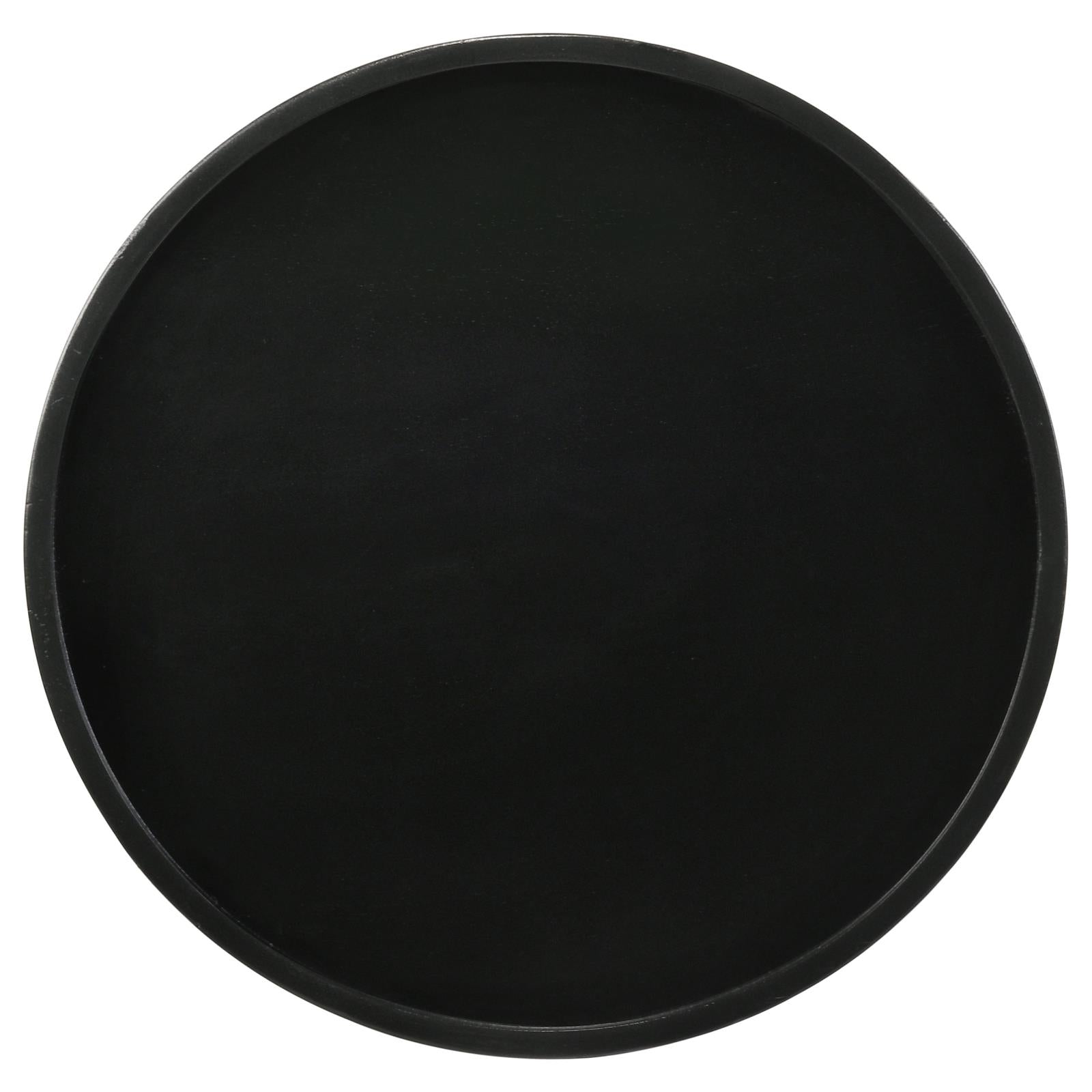 Black Stain Pedestal Accent Table Black Primary Living Space Farmhouse,Rustic Freestanding Mango Round Coffee & End Tables Wood Pedestal