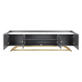 Sleek Design Tv Stand With Fluted Glass, Contemporary Entertainment Center For Tvs Up To 70