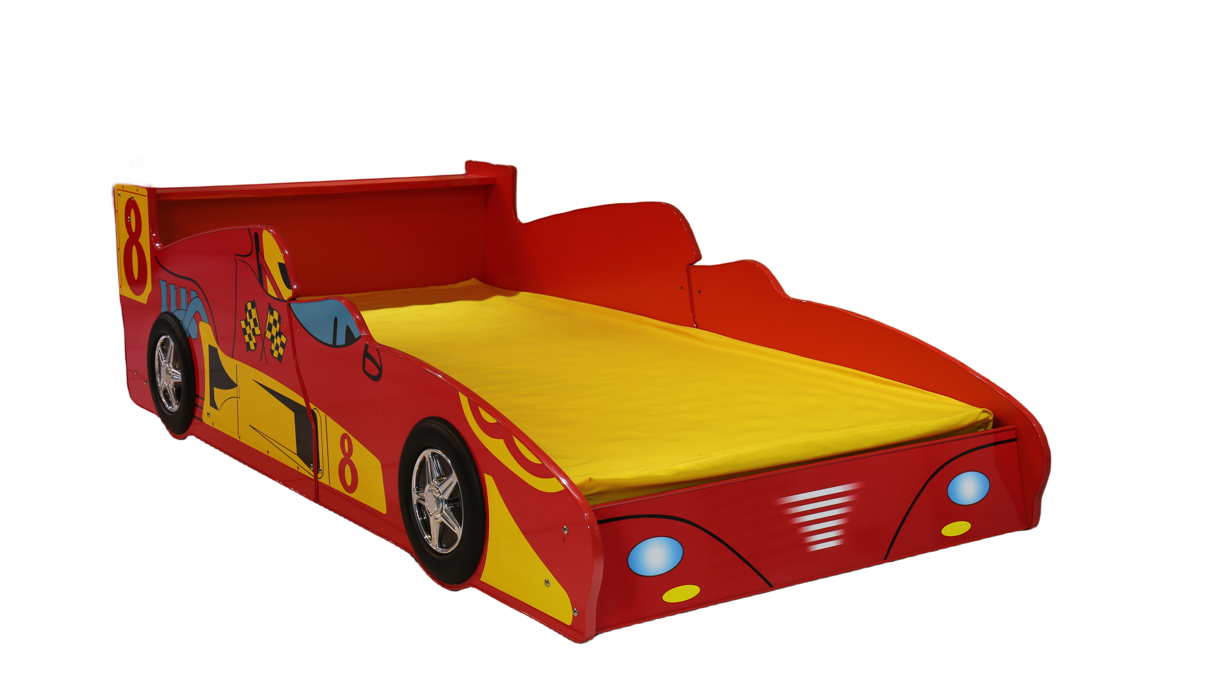Supreme F1 Racing Car Bed Twin Red Mdf