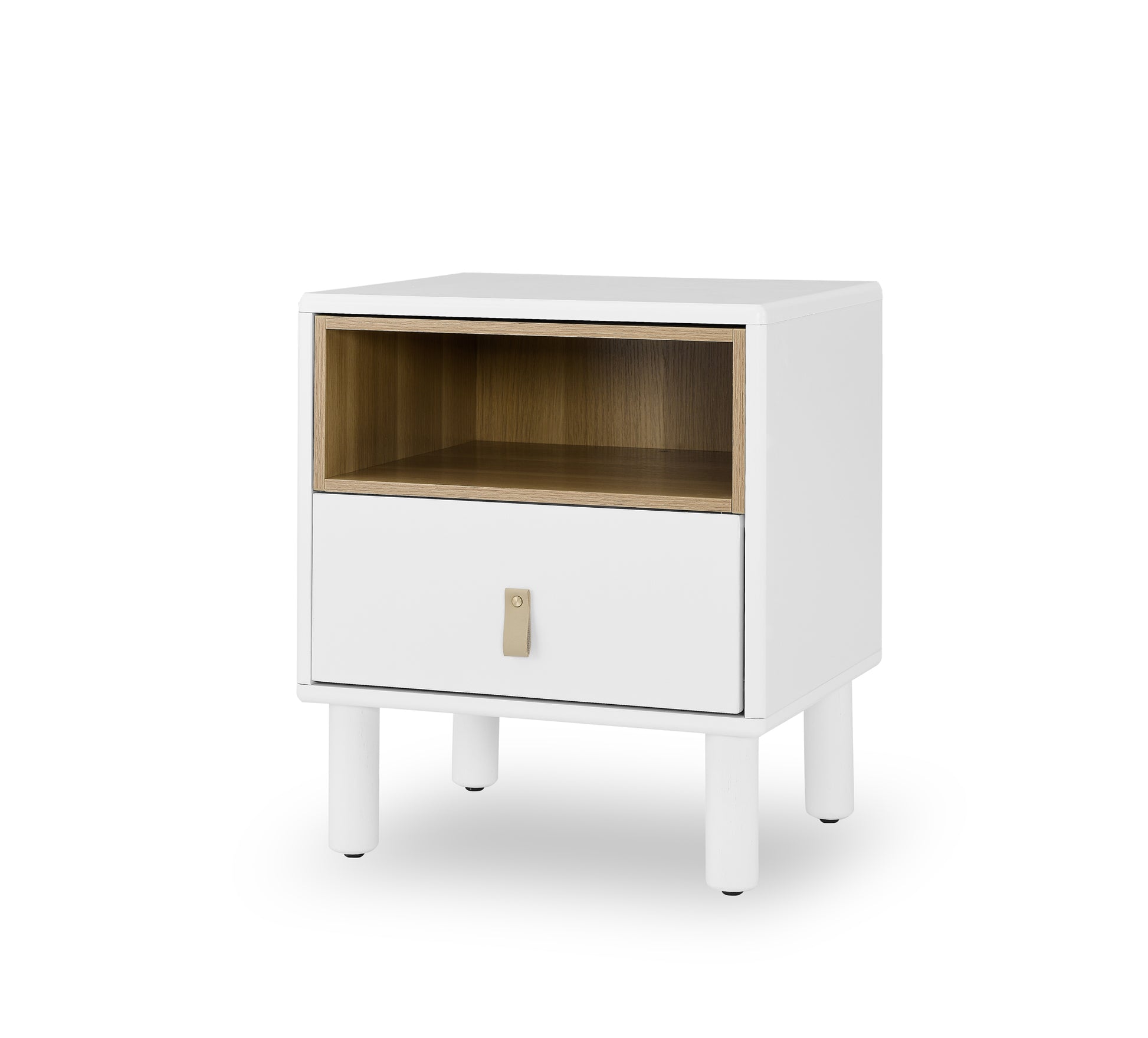 Single Drawer Bedside Table, Modern Style Bedside Table, Wooden Bedside Table, Bedside Table With Drawer, Side Table With Drawer, Compact Bedside Table, Nordic Style Bedside Table White Solid Wood Mdf