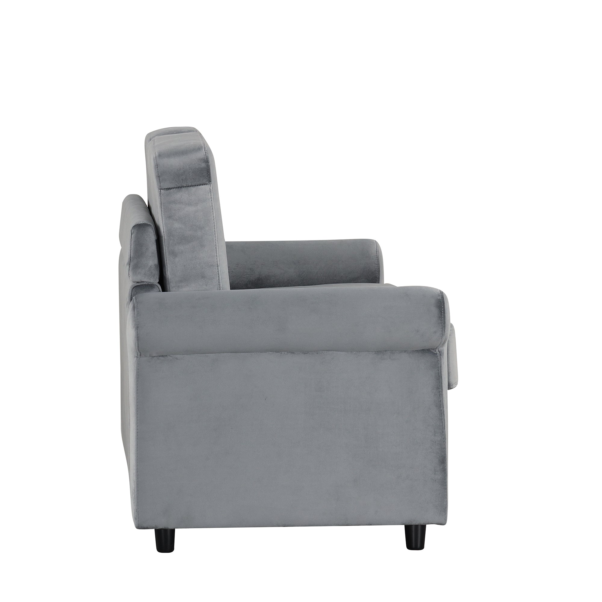 57.4" Pull Out Sofa Bed,Sleeper Sofa Bed with Premium gray-foam-velvet