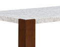 Hettie Dining Table, Engineering Stone & Brown Finish Dn02157 Brown Marble