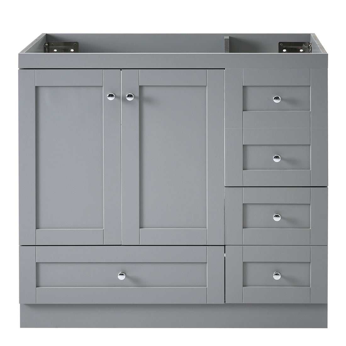 Cabinet Only 36" Gray Bathroom Vanity Sink Not Included Gray Mdf