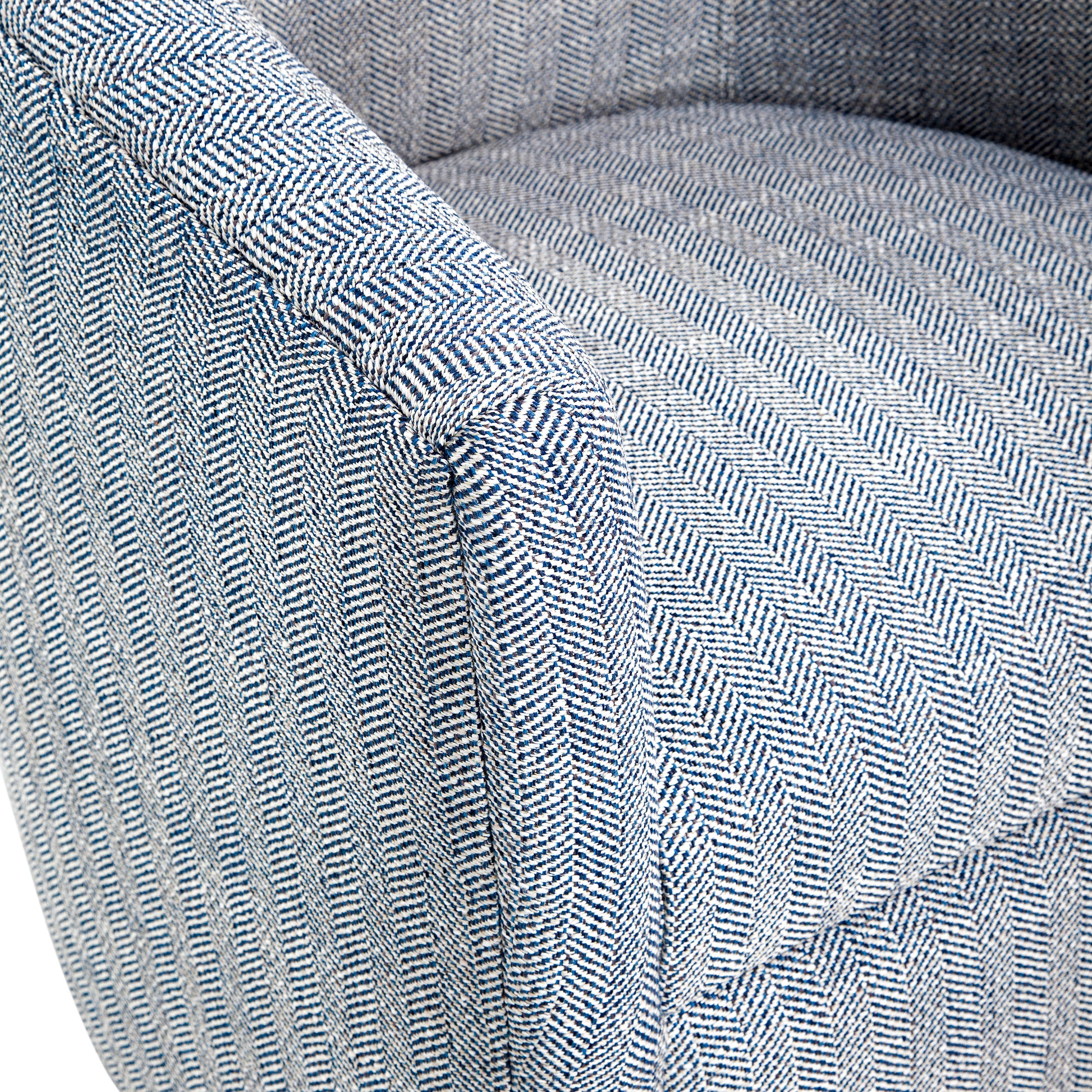 Lainey Indigo Swivel Barrel Chair Blue Modern,Transitional Foam Polyester