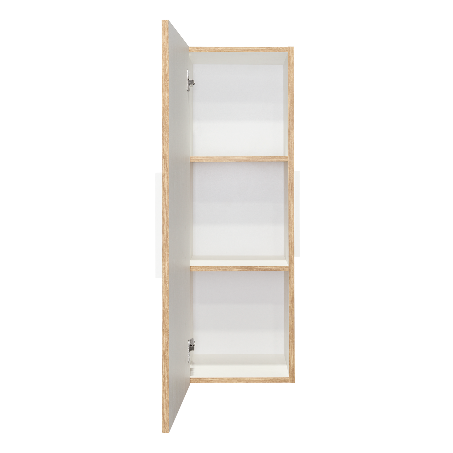 Medicine 38"H Single Door Cabinet, Three Shelves, Light Oak White Multicolor 1 3 Bathroom Wall Mounted Modern Particle Board Particle Board