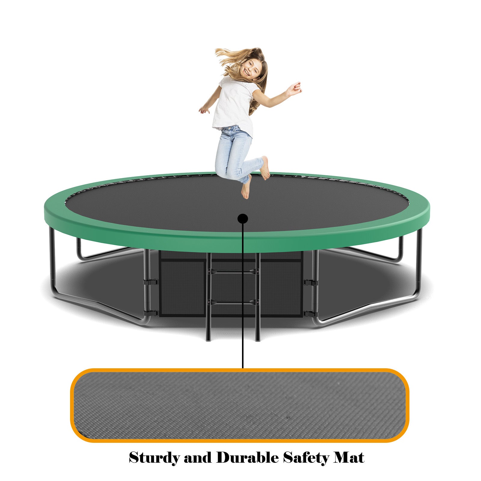 big trampoline 14FT Green green-steel