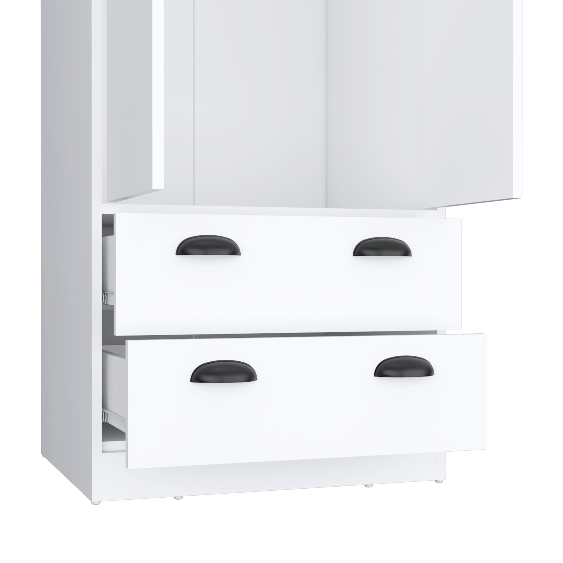 St Monans Armoire With Double Door And 2 Drawers White White Particle Board