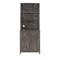 Coffee Bar Cabinet Kitchen Cabinet with Microwave charcoal grey-cabinets included-mdf