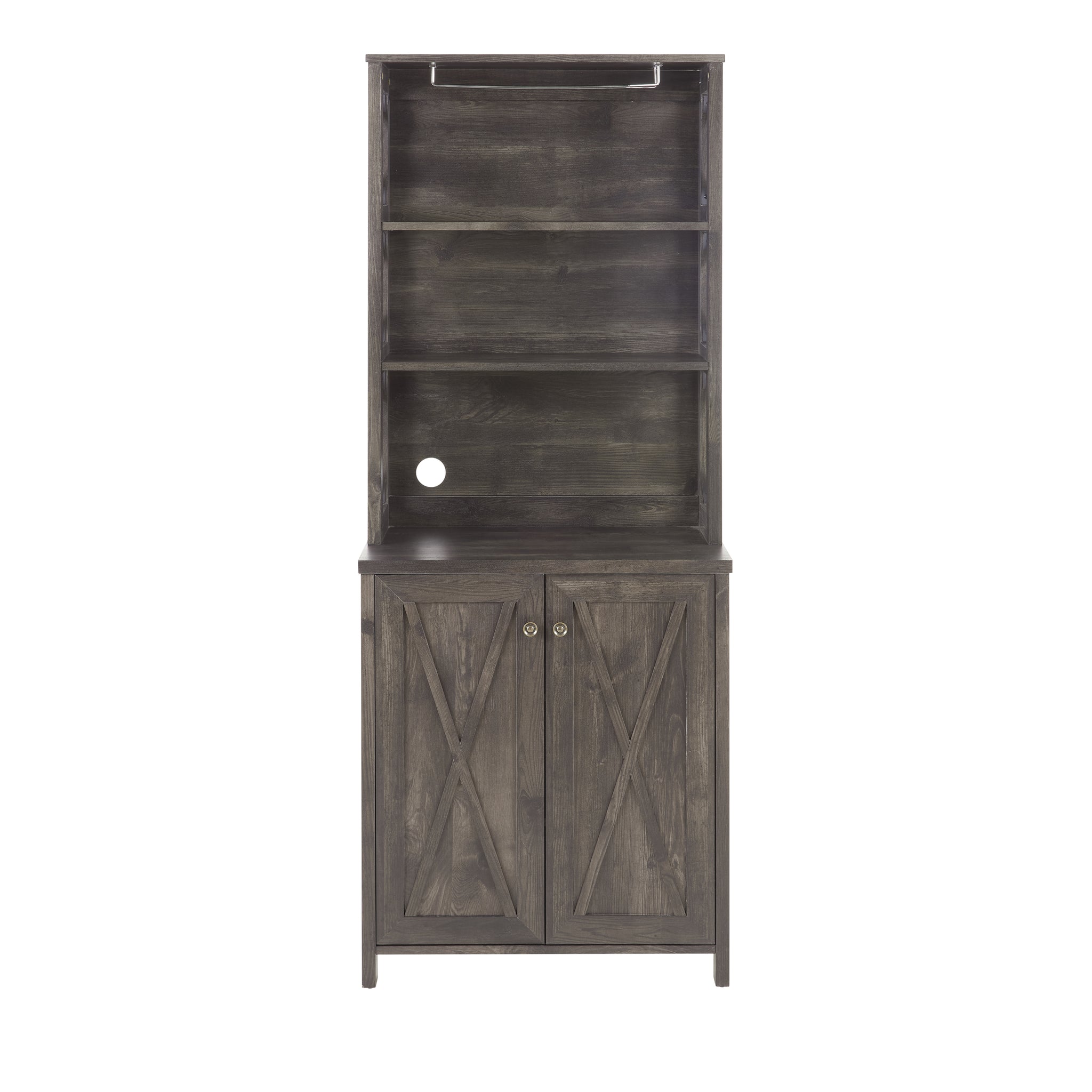 Coffee Bar Cabinet Kitchen Cabinet with Microwave charcoal grey-cabinets included-mdf